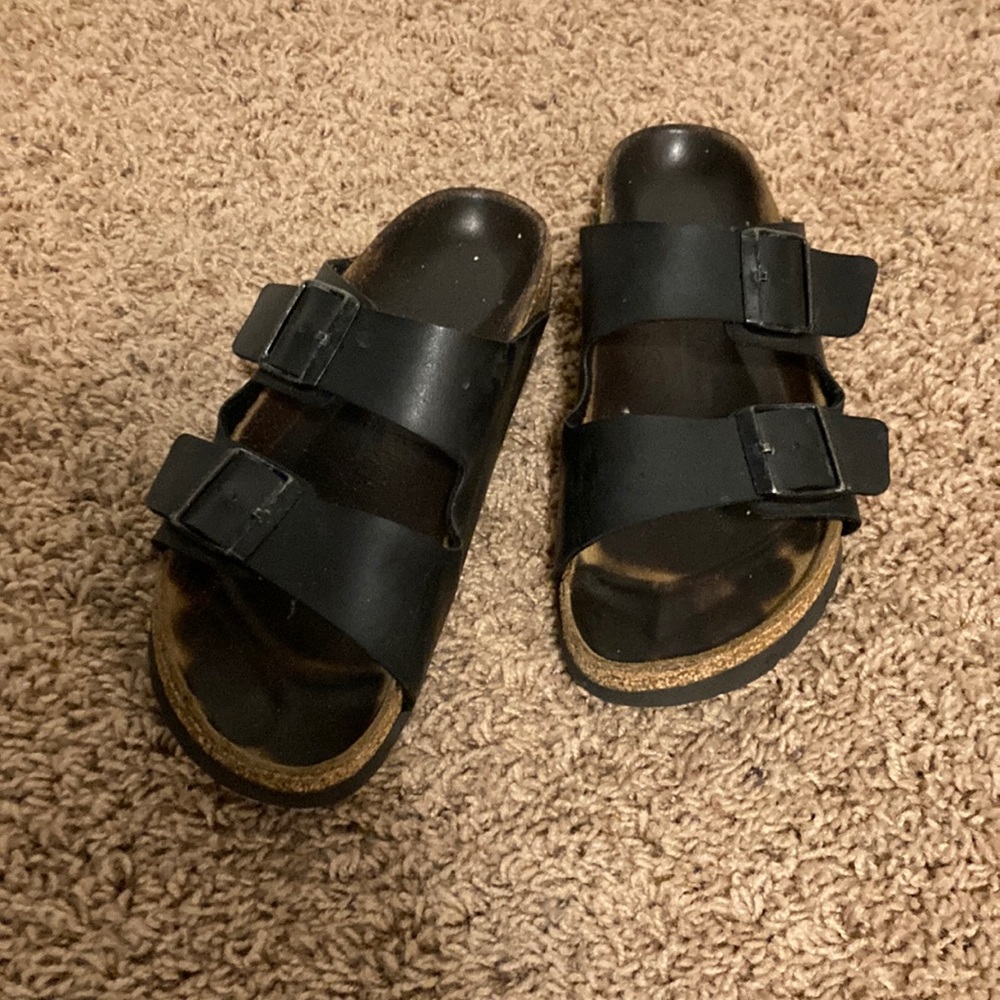Birkenstocks Two Strap Black